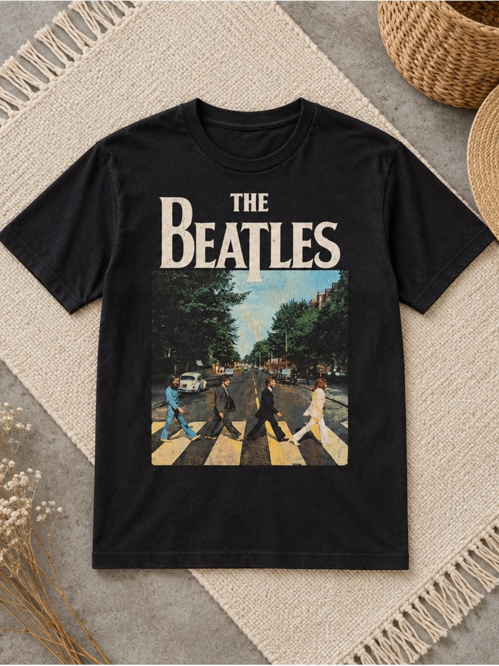 The Beatles Black Graphic Tee - Abbey Road Apple Corps
